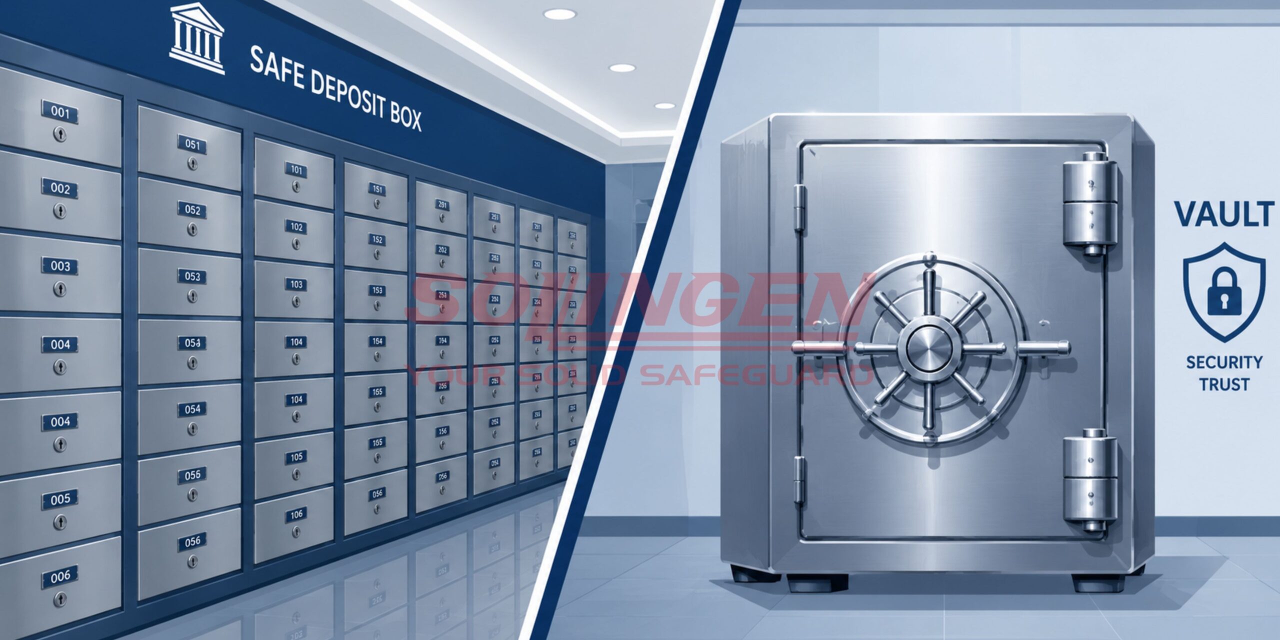 Perbandingan safe deposit box dan brankas perbankan untuk institusi keuangan